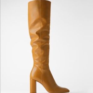 Zara tan tall boots